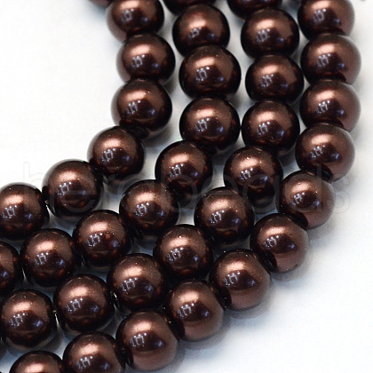 Baking Painted Glass Pearl Bead Strands HY-Q003-3mm-40-1