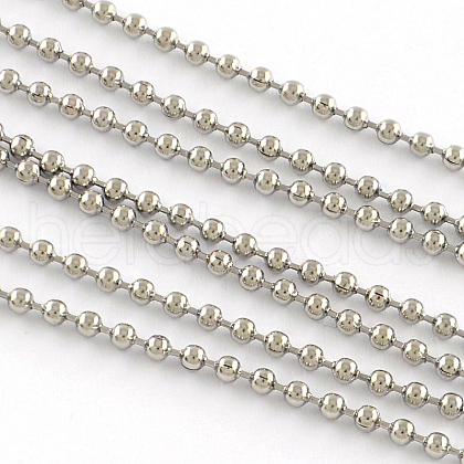 Tarnish Resistant 201 Stainless Steel Ball Chains CHS-R008-27-1