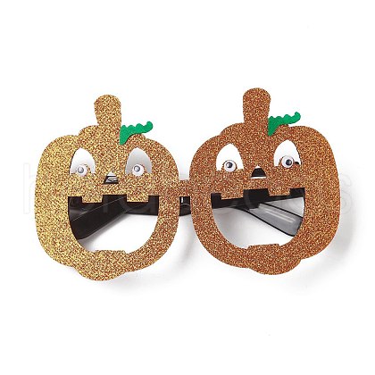 Halloween Plastic & Non-woven Fabric Glitter Glasses Frames AJEW-E053-01G-1