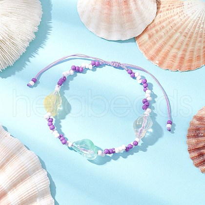 Adjustable Nylon Cord Braided Beads Bracelets BJEW-MZ00169-02-1