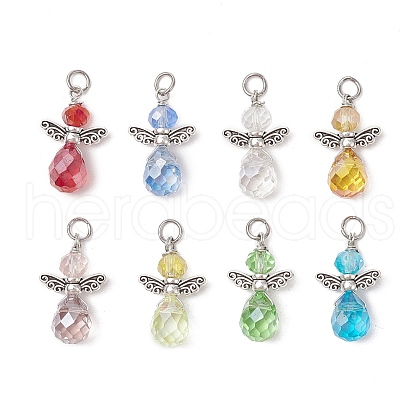 Electroplate Glass Pendants PALLOY-JF03508-02-1