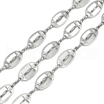 304 Stainless Steel Oval Link Chains CHS-C017-10P-1