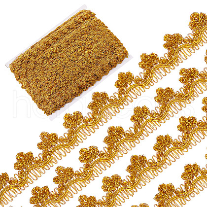 Metallic Braided Lace Trim OCOR-WH0086-92-1