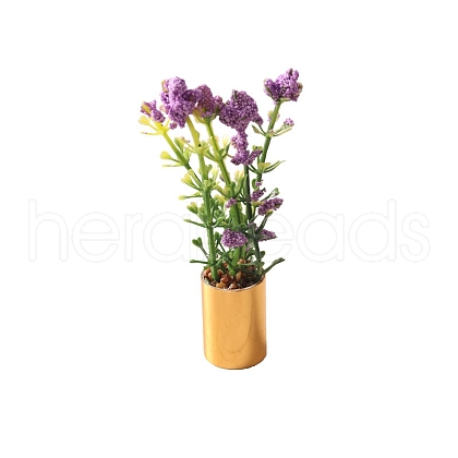 Plastic Flower Miniature Ornaments PW-WGBFED3-03-1