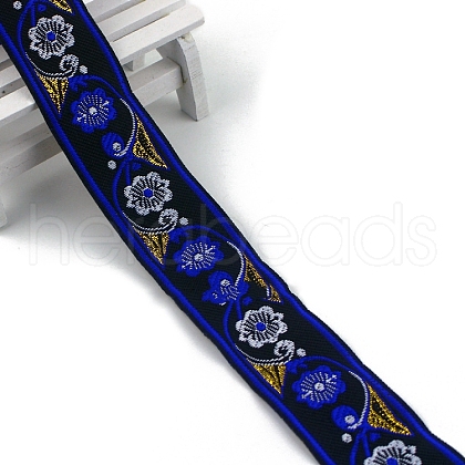 Flat Ethnic Style Embroidery Polyester Ribbons PW-WG12916-05-1