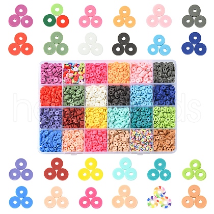 24 Style Handmade Polymer Clay Beads CLAY-FS0001-23-1