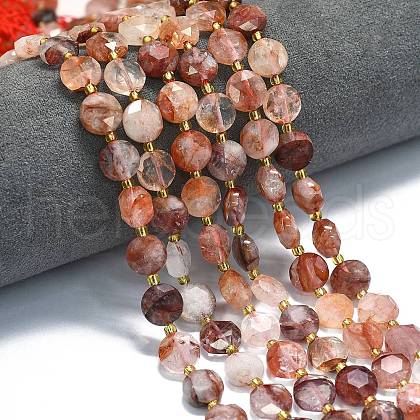 Natural Ferruginous Quartz Beads Strands G-C116-A108-01-1