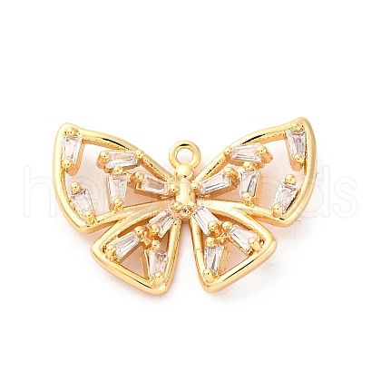 Brass Rhinestone Pendants KK-E973-11G-1