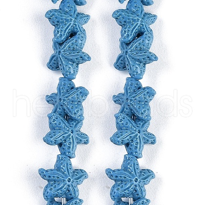 Synthetic Coral Dyed Carved Beads Strands CORA-K009-06A-07-1