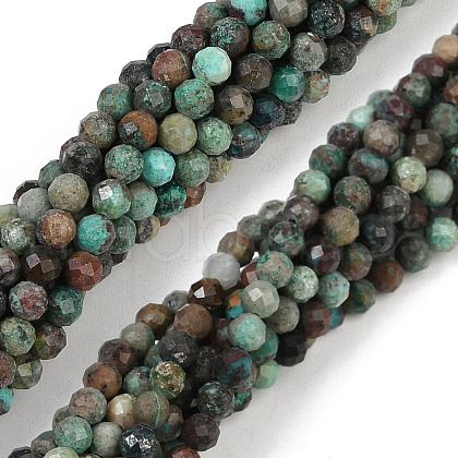 Natural Chrysocolla Beads Strands G-G204-A03-3.5mm-1