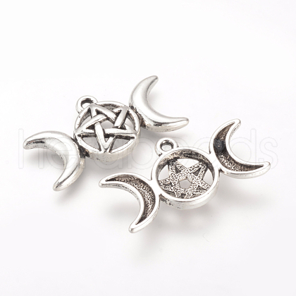 Tibetan Style Alloy Pendants TIBE-Q070-51AS-NR-1