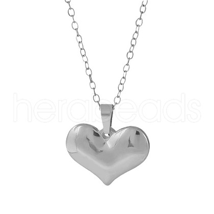 Stainless Steel Heart Pendant Necklaces for Women SZ2862-1-1