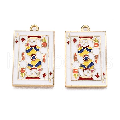 Rack Plating Alloy Enamel Pendants X1-ENAM-N056-392A-KCG-1
