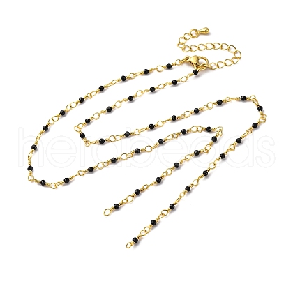 Brass Chain Necklace Making KK-K337-13G-05-1