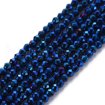 Electroplated Glass Beads Strands EGLA-S174-23D-02-1