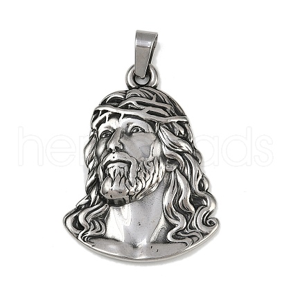304 Stainless Steel Pendants STAS-C131-02A-AS-1