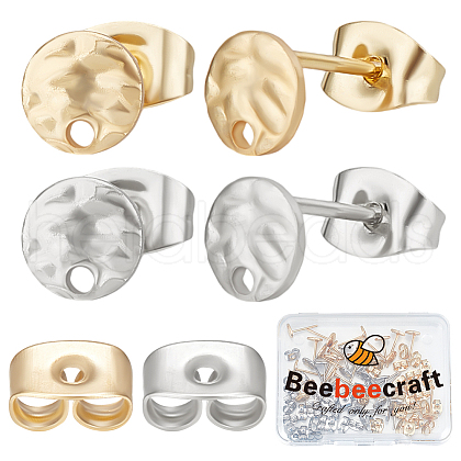 Beebeecraft 304 Stainless Steel Stud Earring Findings EJEW-BBC0001-65B-1