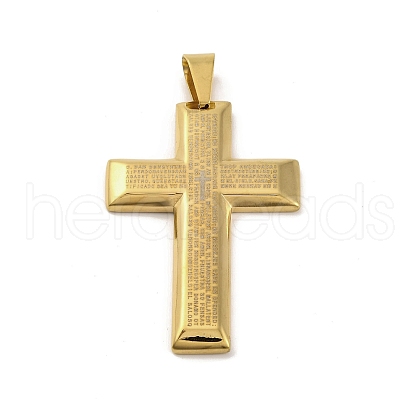 PVD Vacuum Plating 304 Stainless Steel Big Pendants STAS-Z080-11G-1