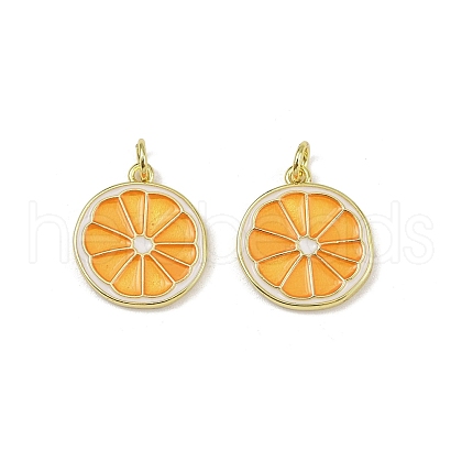 Brass Enamel Pendants KK-H072-14G-03-1