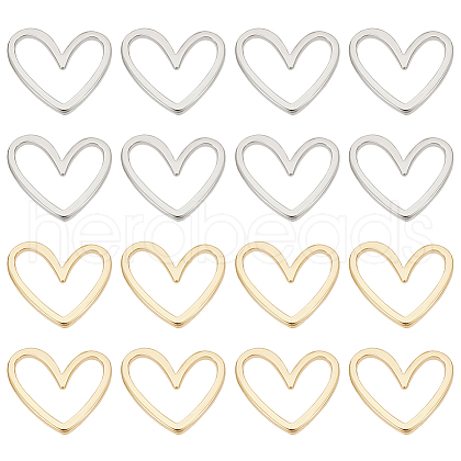 BENECREAT 30Pcs 2 Colors Brass Linking Rings KK-BC0012-49-1