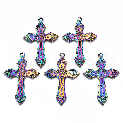 Rainbow Color Alloy Big Pendants PALLOY-S180-015-RS-1