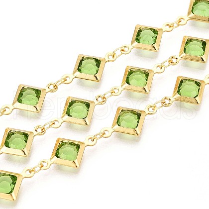 Brass Rhombus Link Chains CHC-N023-08C-G-1