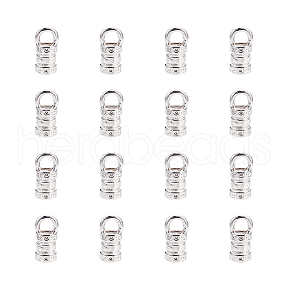 Tibetan Style Alloy Cord Ends PALLOY-NB0001-04S-1