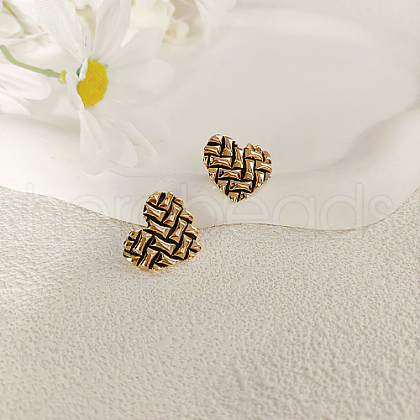 Brass Stud Earrings for Women MH7259-1-1