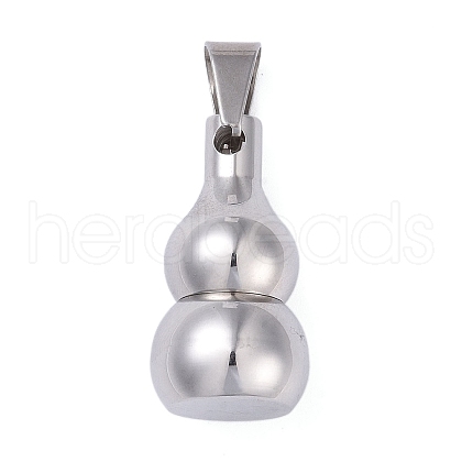 Non-Tarnish Openable 304 Stainless Steel Urn Ashes Pendants STAS-D097-15P-1