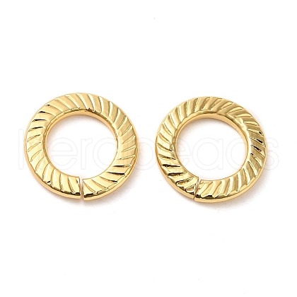 Rack Plating Brass Linking Rings KK-Z033-02G-1