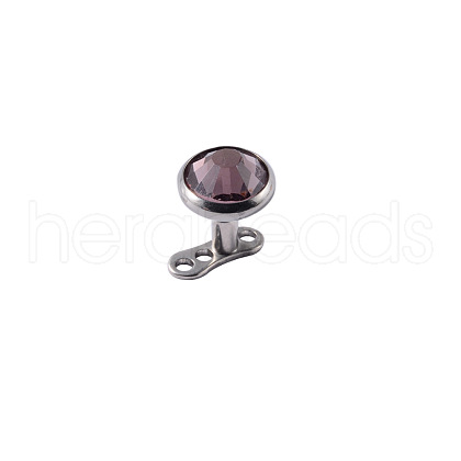 Stainless Steel Rhinestone Dermal Anchor Base/Top for Women Men WGB1D88-27-1