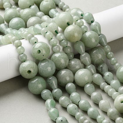 Natural Chinese Jade Beads Strands G-B138-A01-01-1