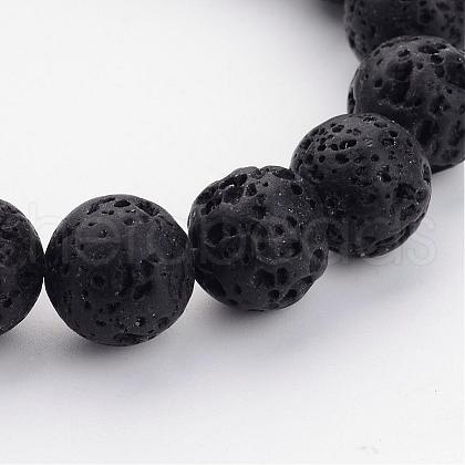 Natural Lava Rock Beads Strands G434-2-1