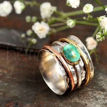 Retro Alloy Turquoise Finger Rings FS-WG5E832-04-1