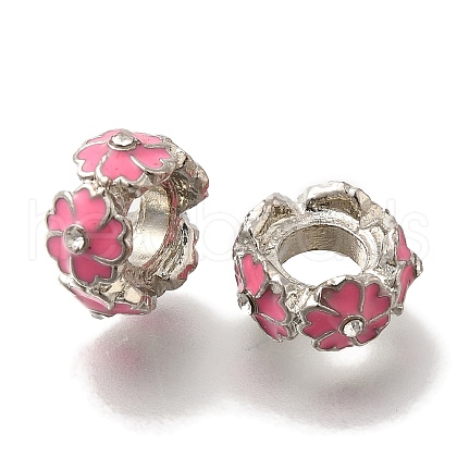 Rack Plating Alloy Enamel European Beads FIND-H005-26P-02-1