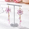 Flower Dangle Earrings EJEW-TA00636-03-1