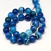 Natural Stripe Agate Beads Strands G-G581-10mm-05-2