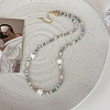 Natural Shell Star & Colorful Glass Round Beaded Necklaces for Women CT9099-1