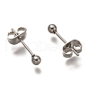 304 Stainless Steel Ball Stud Earrings STAS-H136-07F-P-2