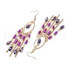 Oval Glass Dnagle Earrings EJEW-JE06254-03-4