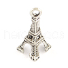 Tibetan Style Eiffel Tower Alloy Pendants TIBEP-24374-AS-FF-1