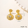 Vintage Exaggerated Metal Flower Heart Earrings for Party Wedding. BS9108-1-1