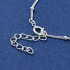 925 Sterling Silver Satellite Chain Bracelets for Women BJEW-E101-01S-06-4