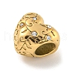 304 Stainless Steel Rhinestone European Beads STAS-U005-07G-2