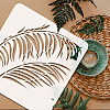 5Pcs 5 Styles Palm Tree Theme PET Hollow Out Drawing Painting Stencils DIY-WH0394-0030-3