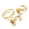 Brass Fold Over Clasps KK-K389-123G-2