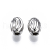 Tarnish Resistant 201 Stainless Steel Corrugated Beads STAS-S117-015A-2