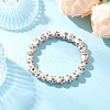 2Pcs Handmade Flower Printed Porcelain Ceramic Beaded Stretch Bracelets BJEW-JB11910-4