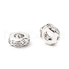 Flat Round Brass Micro Pave Clear Cubic Zirconia Spacer Beads KK-L237-016P-2