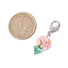 Resin & Glass Beaded Pendant Decorations HJEW-MZ00168-05-3